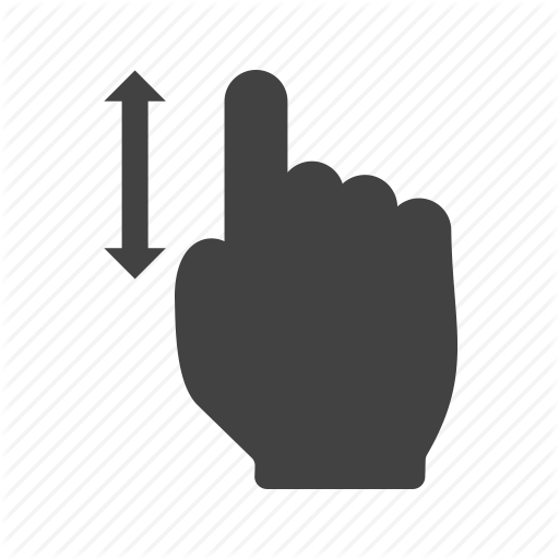 Computer, Finger, Hand, Laptop, Mouse, Scroll, Vertical Icon