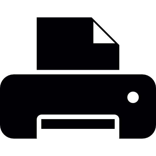 Computer Printer Silhouette Icons Free Download