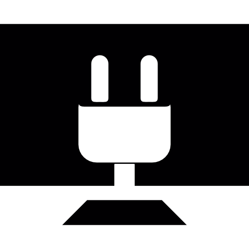 Computer Screen With Socket Icons Free Download