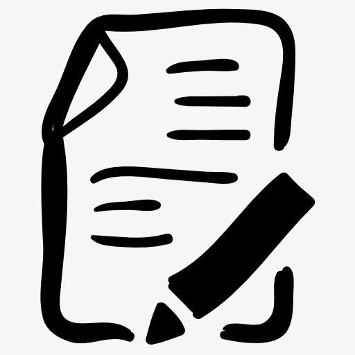 Black Simple Pencil And Letterhead, Computer System Icon, Edit