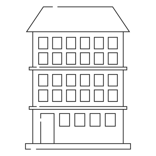 Condominium Builing Line Icon