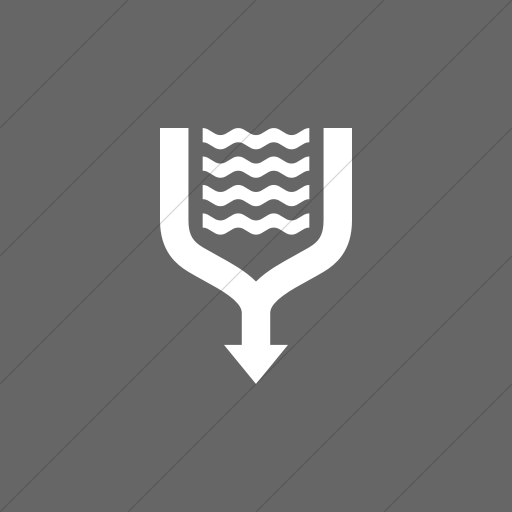 Flat Square White On Gray Iconathon River Confluence Icon