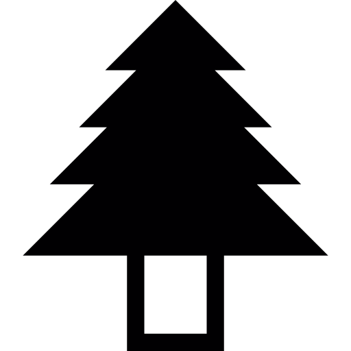 Tree Shape Of A Christmas Pine Icons Free Download