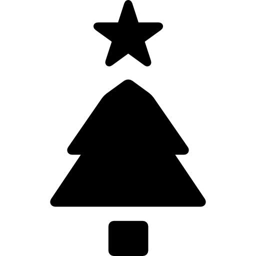 Nature Star Flat Black Icon