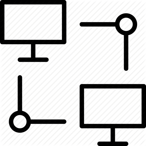 Computers, Connected, Devices, Internet, Online, Screens Icon