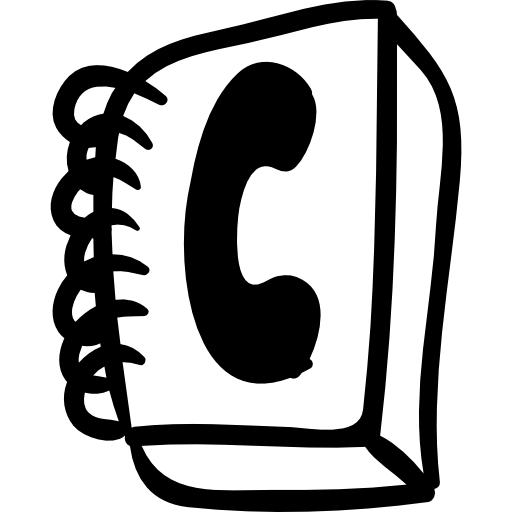 Phone Contacts Book Handmade Tool Symbol Icons Free Download