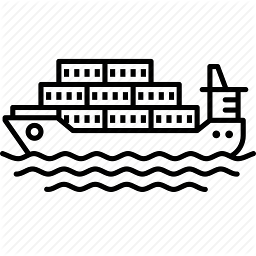 Cargo Ship, Container, Logistic, Port, Ship, Shipping Icon