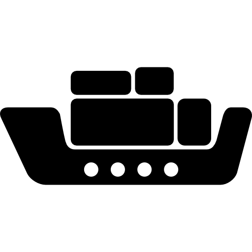 Container Ship Side View Icons Free Download