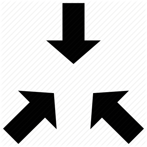 Arrows, Convergence, Converging, Converging Arrows Icon