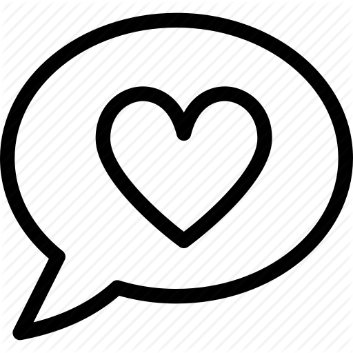 Chat, Conversation, Heart, Love, Media, Romantic, Speech Bubble Icon