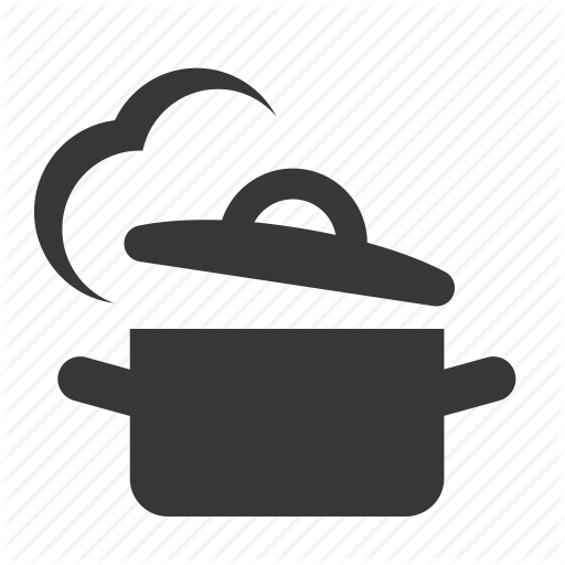 Cooking Pot Spoon Hot Icon Logo Image