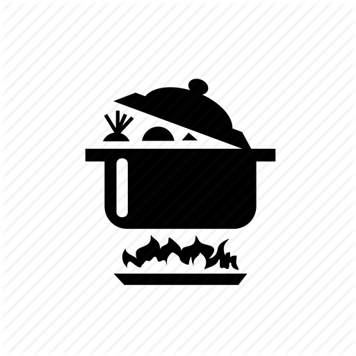 Cooking, Cooking Pot, Cooking Pot On Stove, Fire, Flame, Stove Icon
