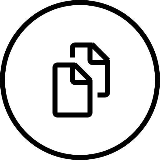 Copy Outlined Circular Button