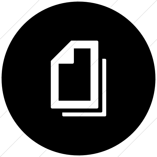 Flat Circle White On Black Foundation