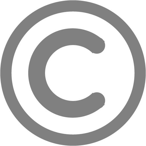Gray Copyright Icon