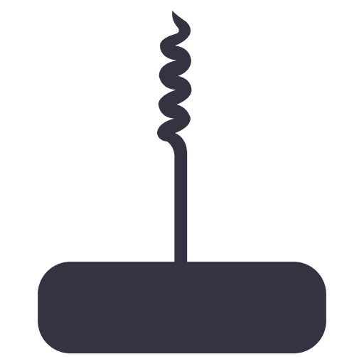 Corkscrew Icon Silhouette