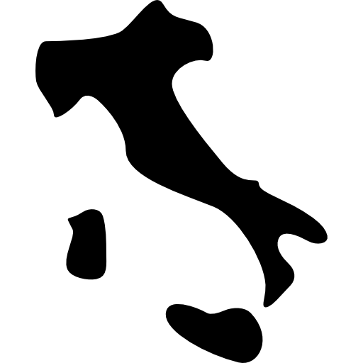 Italy Country Map Silhouette