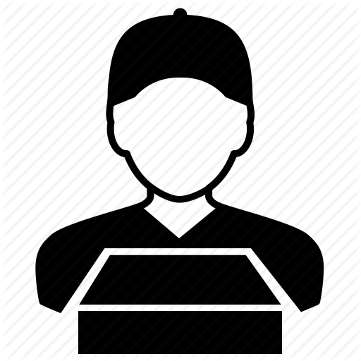 Courier, Man, Pizza Icon