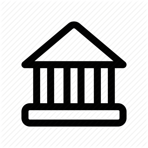 Building, Court, Hall, House, Pillar Icon