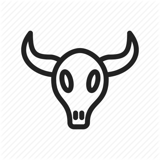 Animal, Bull, Cow, Head, Horns, Wildlife Icon