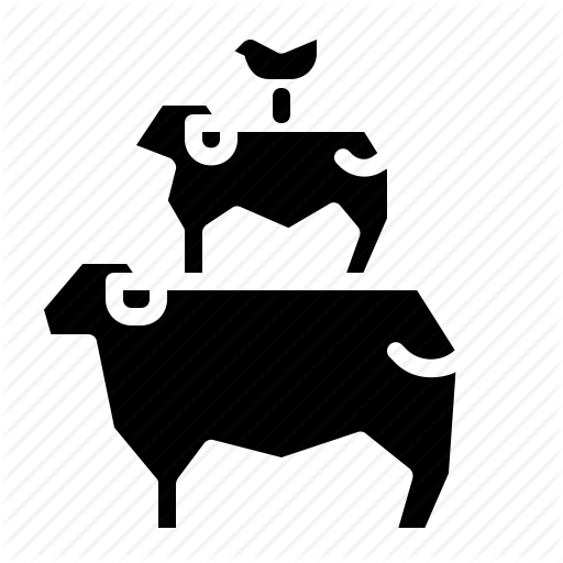 Agriculture, Chicken, Cow, Farm, Sheep Icon