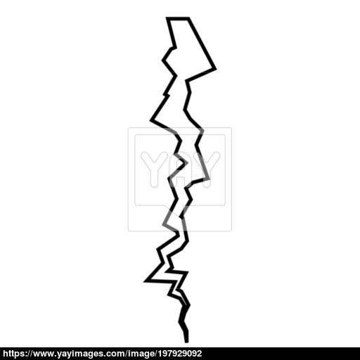 Crack Icon Black Color Illustration Flat Style Simple Image Vector