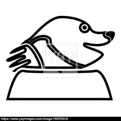 Mole Black Color Icon Flat Style Simple Illustration For Garden