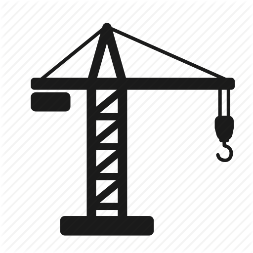 Construction, Crane, Heavy, Lift, Material, Tools Icon