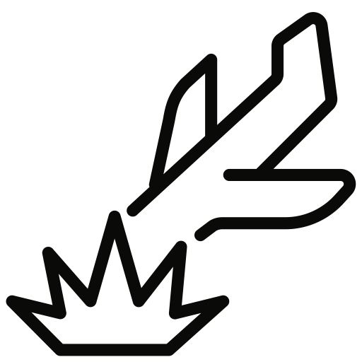 Crash, Plane Icon