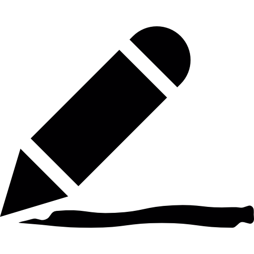 Crayon Silhouette With Small Line Icons Free Download