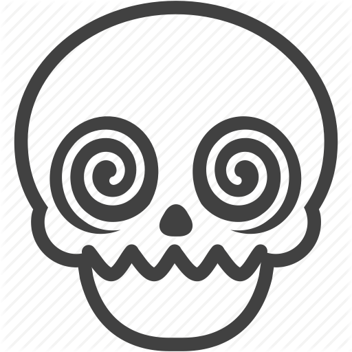 Crazy, Dazzled, Emotion, Face, Hypnotic, Puzzled, Skull Icon
