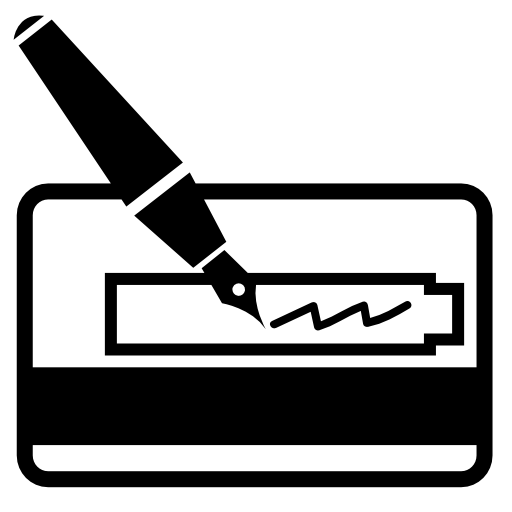 Credit Card On Signature Icon Free Icons Download