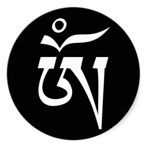 Om Symbol Tibetan Script Classic Round Sticker