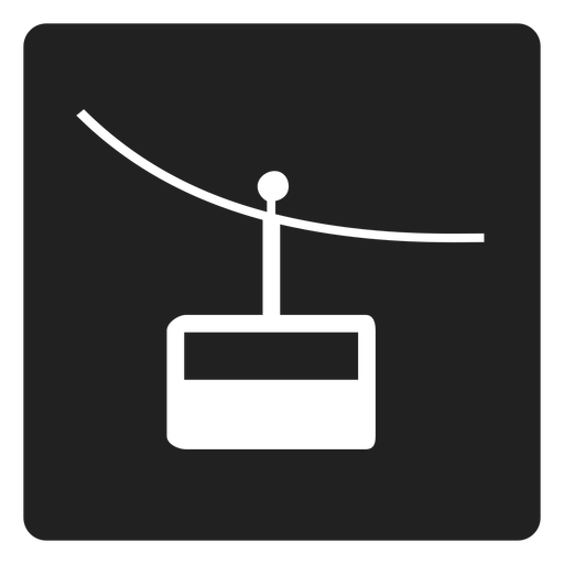Mountain Cable Car Square Icon