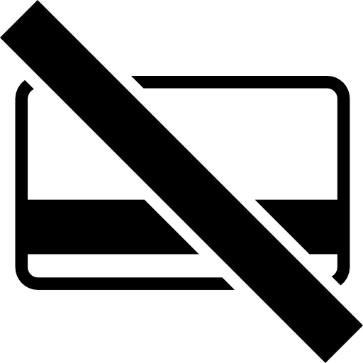 No Credit Card Allowed Icons Free Download