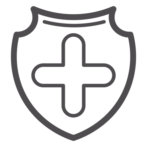 Medical Cross Badge Stroke Icon