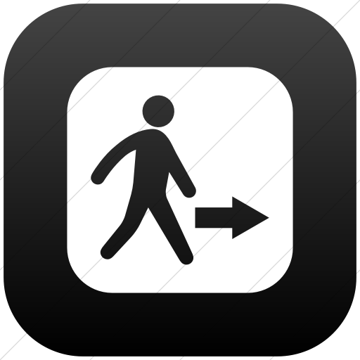 Flat Rounded Square White On Black Gradient Ocha