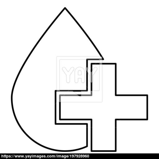 Drop And Cross Icon Black Color Illustration Flat Style Simple
