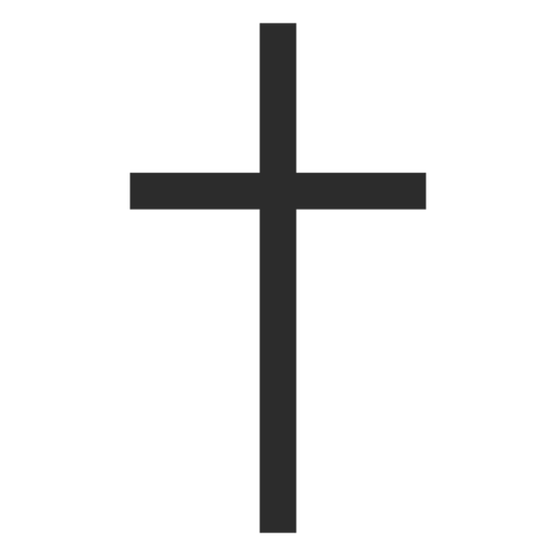 Thin Christian Cross Icon
