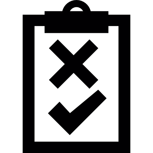 Check, Interface, Clipboard, Check Mark, Cross Mark, Cross Icon