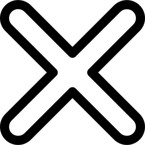 Cross Mark Outline Icons Free Download