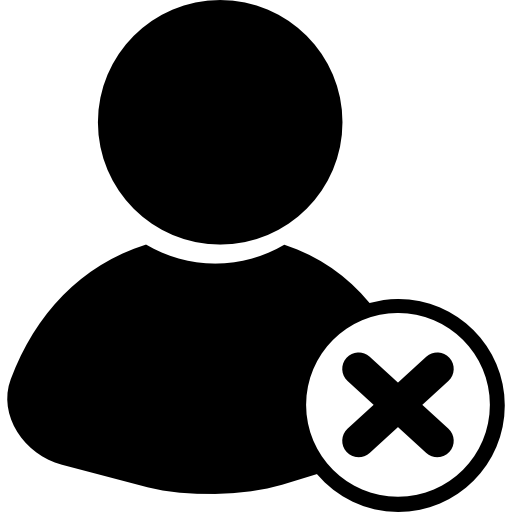 Profile User With Cross Mark Icons Free Download