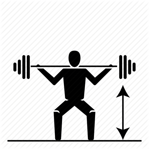 Bodybuilding, Crossfit, Fitness, Legs, Power, Squat Icon