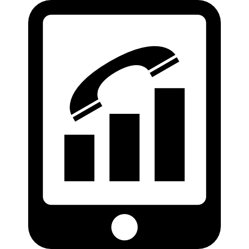 Phone Call With Volume Bars On A Cellphone Icons Free Download