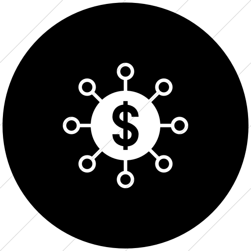 Flat Circle White On Black Iconathon Crowdfunding Icon