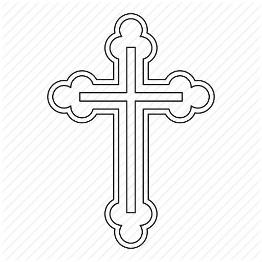 Christianity, Cross, Crucifix, Line, Outline, Religion