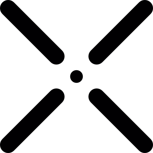 Cross Symbol With A Small Center Dot Icons Free Download