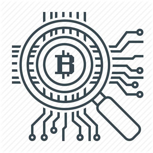 Bitcoin, Blockchain, Control, Cryptocurrency, Magnifier