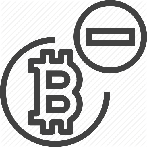 Bitcoin, Coin, Cryptocurrency, Reduce Icon