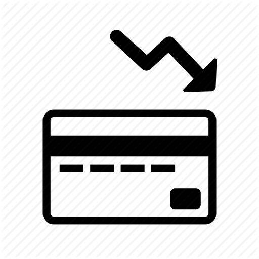 Arrow, Balance, Credit, Credit Card, Debt, Down, Payment Icon